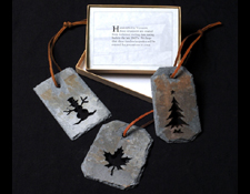 Collection of slate ornaments