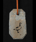 Goose slate ornament